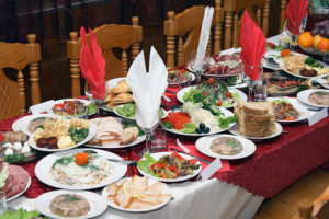 Table covered with prepared food @ Shape Up Fitness & Wellness Consulting